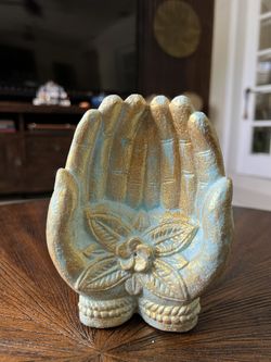 Eco Resin Bali Hand Incense Holder Handmade