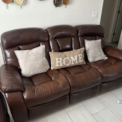 Living Room Set. Reclining Seats And Center Table 