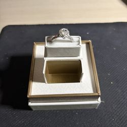 Pear Shaped Halo Diamond Engagement Ring