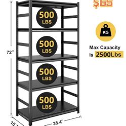 😀 Metal Shelving, Garage Shelves Series, Heavy Duty Storage Shelf, Large Industrial Steel Racks for Garage, Basement and Factories