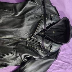 Women's Black LG Derringer Genuine Leather Jacket 