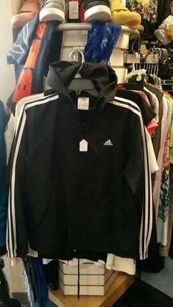 Adidas Hooded Lightweight Jacket Size Medium