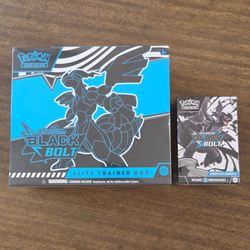 Pokemon Cards Scarlet and Violet Black Bolt Elite Trainer Box and Booster Bundle