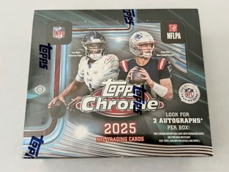 2025 Topps Chrome Football NFL Jumbo Box NEW/SEALED