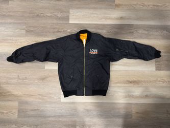 New LOVE HATE Bomber Jacket- Black (L/XL)