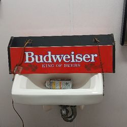 Vintage Budwieser Overhead Light