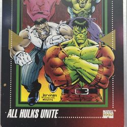 All Hulks Unite Trading Card 1992