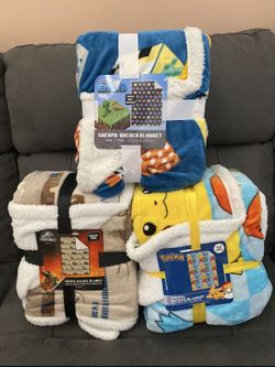 Sherpa Kids Character Cozy Blankets $10 