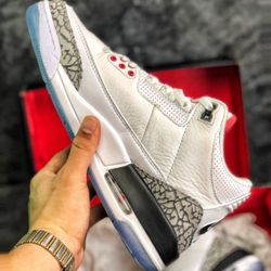 Jordan 3 Free Throw Line White Cement 30