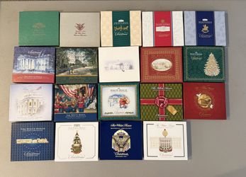 White House Historical Association Christmas ORNAMENTS-19 Pieces