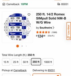 14/2 Romex 250ft