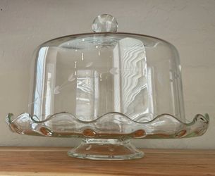 Princess House Heritage 11" Pedestal Cake Stand & Dome Excellent Condition 🎂