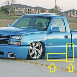 Rocker Panel Panels CLADDING  CHEVY SILVERADO  SINGLE CAB SS CLADDING "SS CLONE" REAR CAB & ROCKET PANELS, 4 PIECE