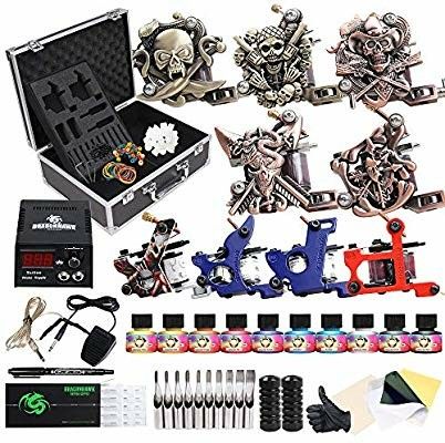 Starter Beginner Complete Tattoo Kit with Carry Case Coils Tattoo Machine Power Supply Immortal Tattoo Inks 50 Needles,New Products : American Fashion Style Bags On Sale