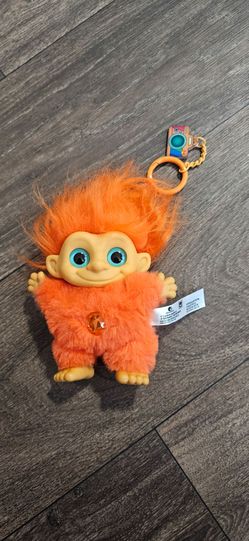 Good Luck Trolls Vinyl Plush bag clip Orange Loose $15
