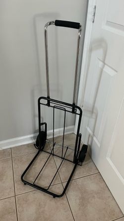 Rolling Luggage Cart Adjustable Height Folding Lightweight
