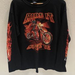 Quail Hollow Long Sleeve T-Shirt Ride It Like You Stole It Size Large 