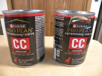 2 New Purina Pro Plan CC Cardiocare Canine Formula Chicken Flavor Canned Dog Food