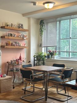 4 (FOUR) Vintage Black Italian Cesca Dining Chairs