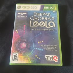 🎮 Deepak Chopra’s Leela – Xbox 360 Kinect (Brand New, Sealed)  Brand new and factory sealed Deepak Chopra’s Leela for Xbox 360 Kinect. This copy has 