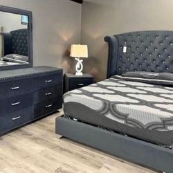 New Bedroom Set In Box 📦 4pc Set Finance Available No Credit Needed $39 Down 