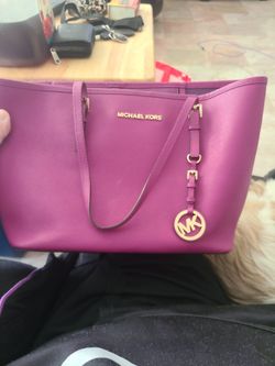 Michael Kors Leather Purple Bag