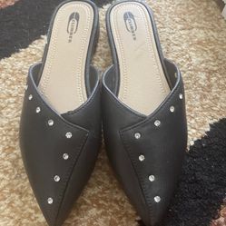 Never Worn Black Flats With Sparkles (size 7.5)