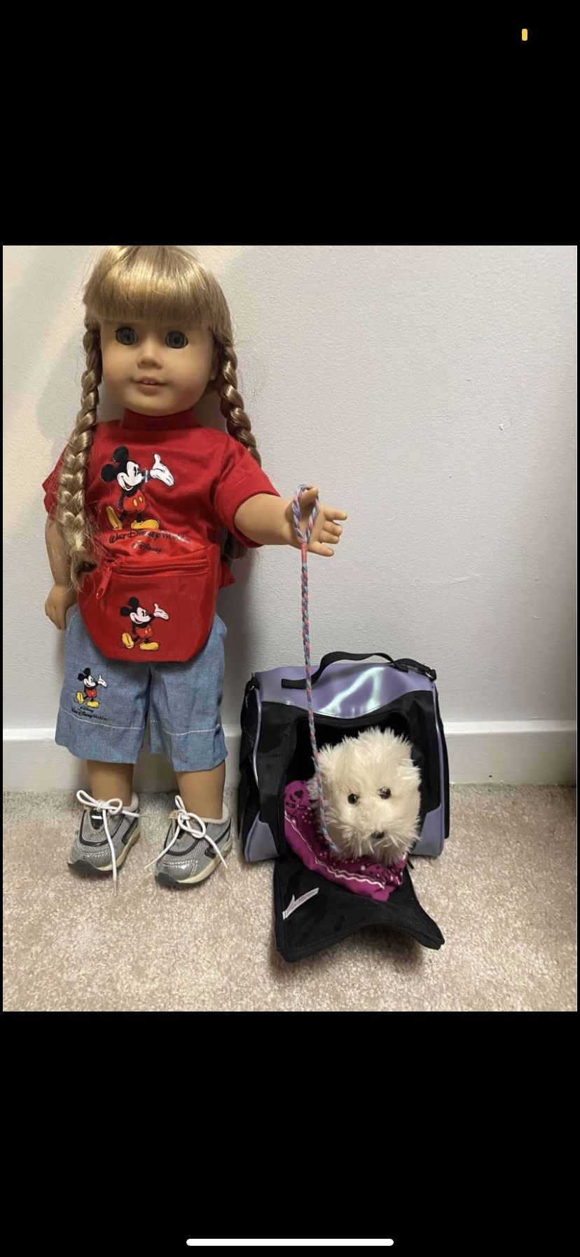 American girl doll Disney travel set
