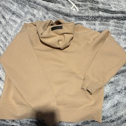 Light brown essentials fear of god hoodie XS