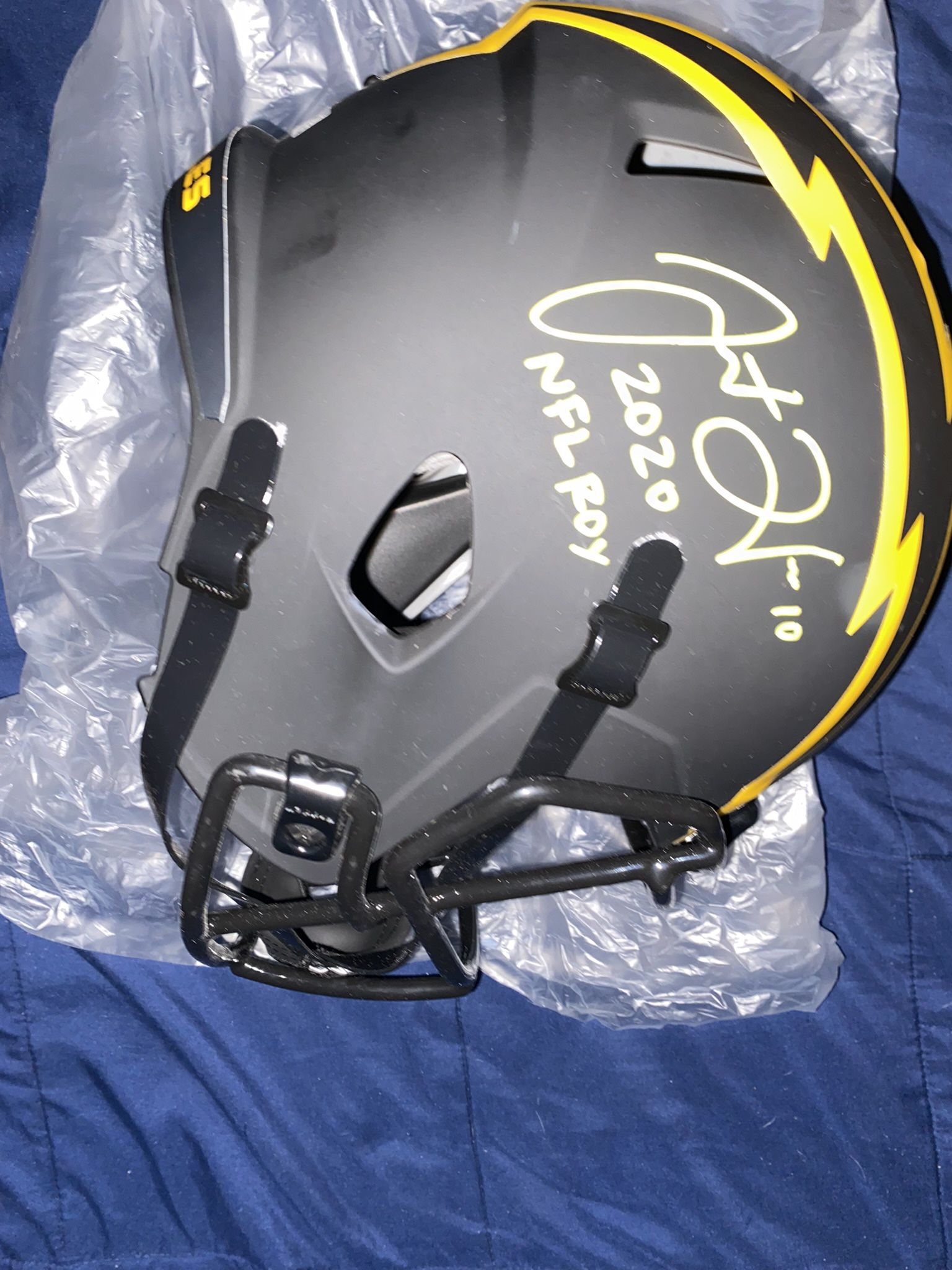 Justin Herbert Autographed Full Size Helmet,All Products : American Fashion Style Bags On Sale