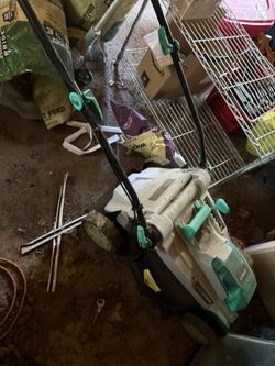 Electric Lawnmower And Weedwacker With Charger And Batteries