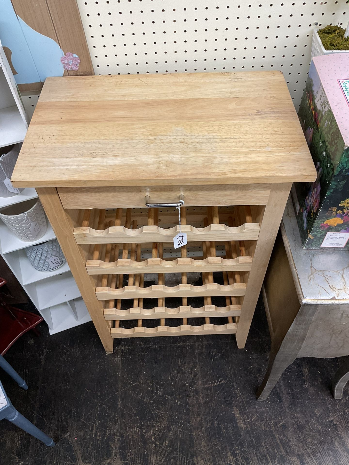5 Shelf Wine Rack With Drawer
