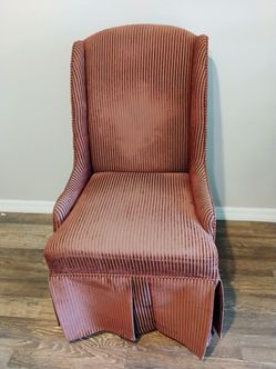 Wingback Accent Chair with Skirted Base