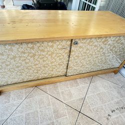 Wooden furniture with sliding doors - 46"