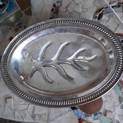 Vintage Carving and Serving Footed Platter