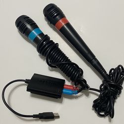 Disney SingStar PS2 Microphones With USB Converter