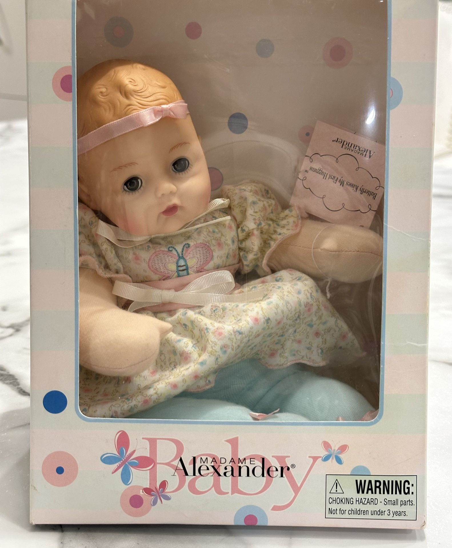 NEW in unopened box — MADAME ALEXANDER BUTTERFLY KISSES MY 1ST HUGGUMS 12" BABY DOLL