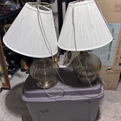 Two Lamps And A Bedroom Set 
