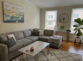 Like-new two-piece sectional with a right-arm-facing chaise