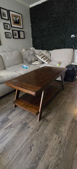 Mid-Century Wooden Coffee Table - Sturdy, Clean, Modern Look