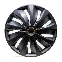 Action Vehicle Wheel Covers 16 Inch Hub Caps Set of 4 Black