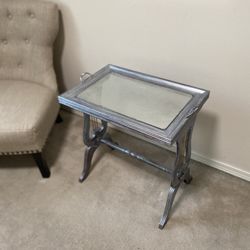 Coffee Table With Antic Glass  