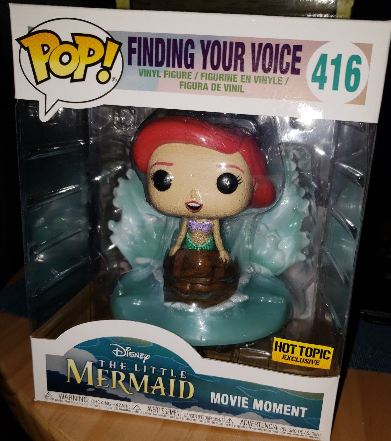 Funko POP Little Mermaid Ariel Finding Your Voice 416 Hot Topic Exclusive
