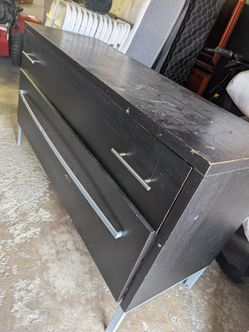 Free Black Dresser with Silver Bar Handles