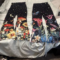 2 Set Bell Bottom Leggings 