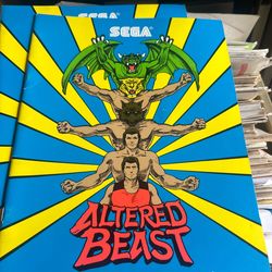 Altered beast Sega Arcade video game manual