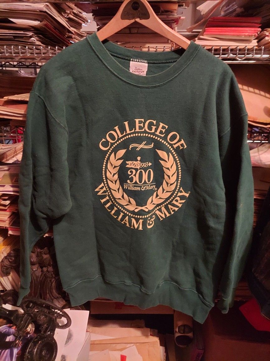 Vintage College Of William And Mary 300th Anniversary Sweatshirt