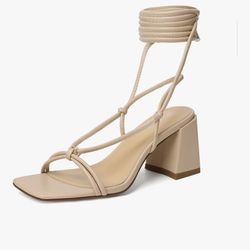 Women's Lace Up Chunky Heel Sandals