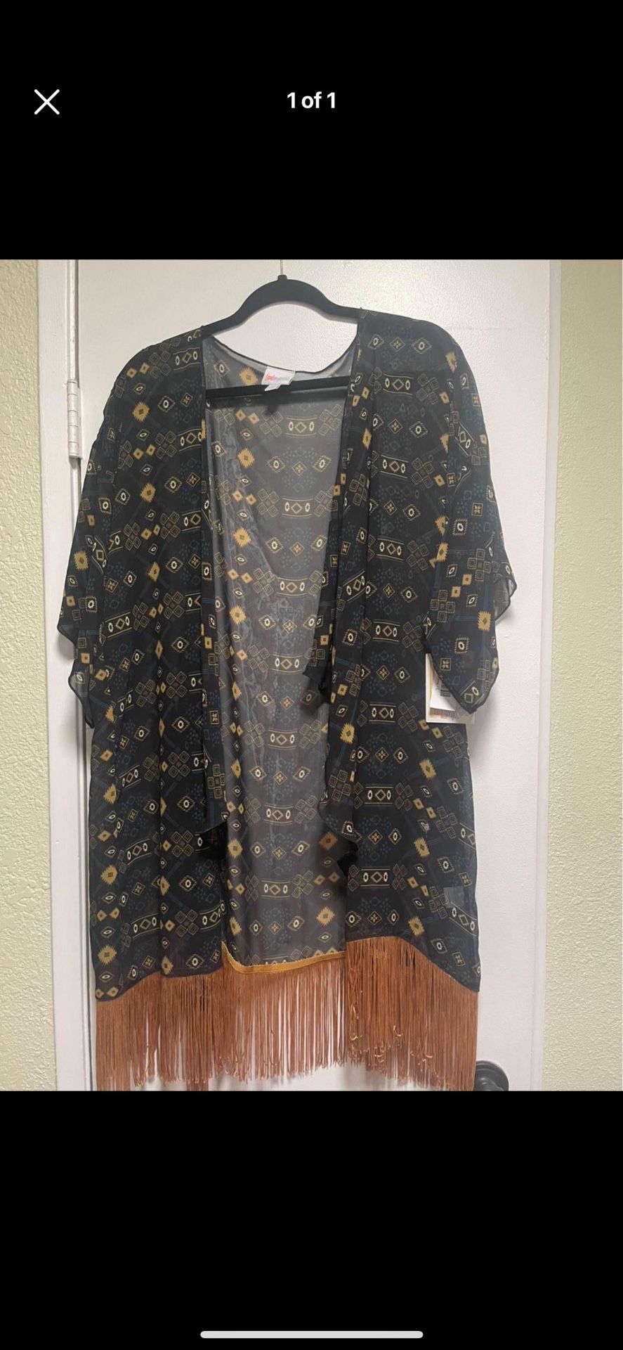 LulaRoe Monroe Kimono Size Large 