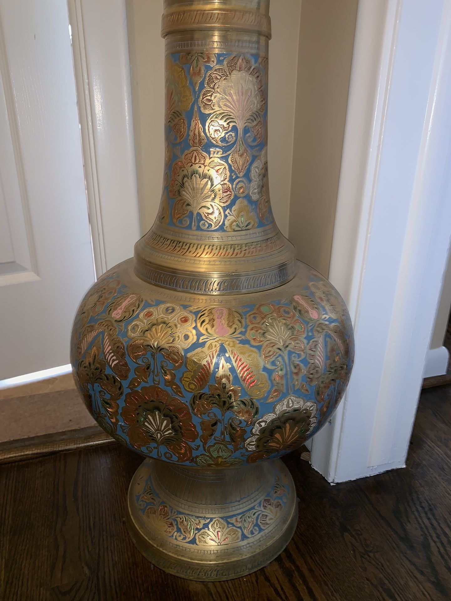 Real brass antique vase